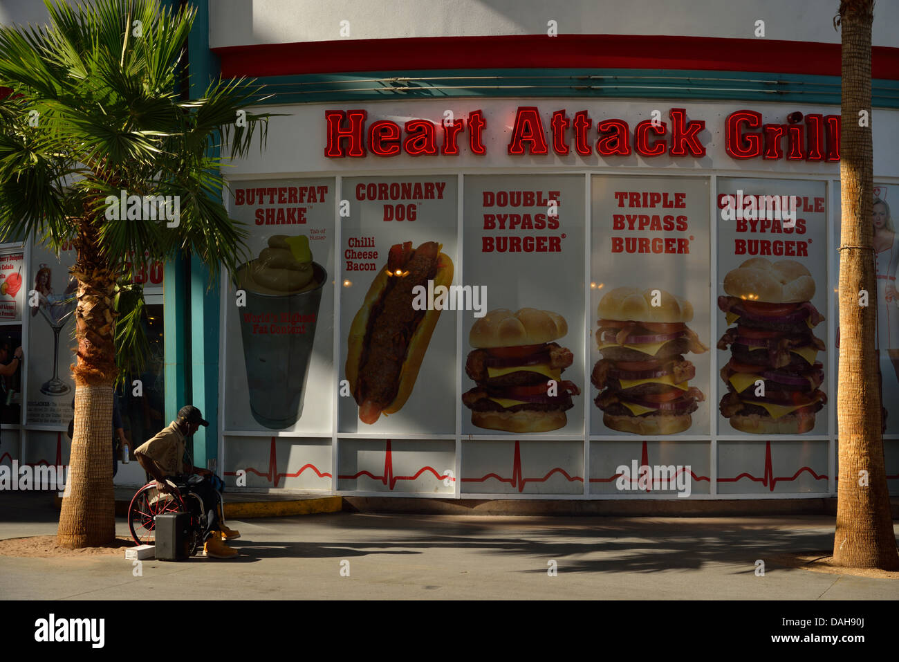 The Heart Attack Grill, Las Vegas Nv Banque D'Images