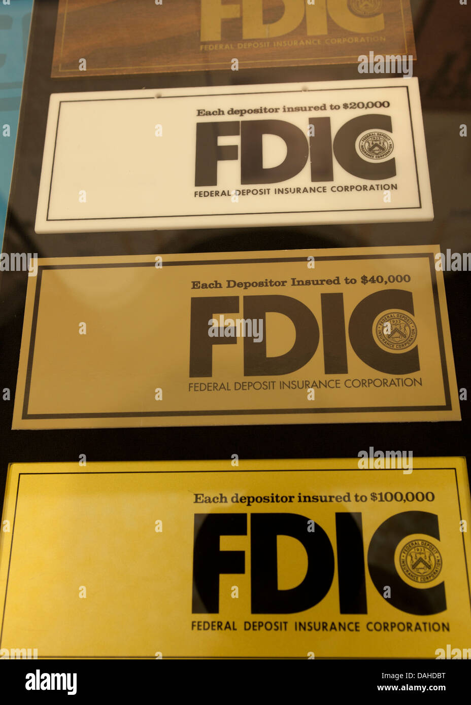 Logos de la FDIC Banque D'Images