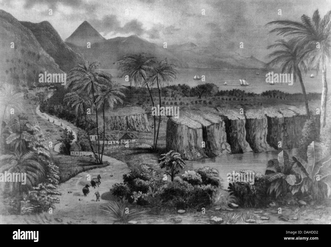 Sur la côte de Californie, vers 1875 Banque D'Images