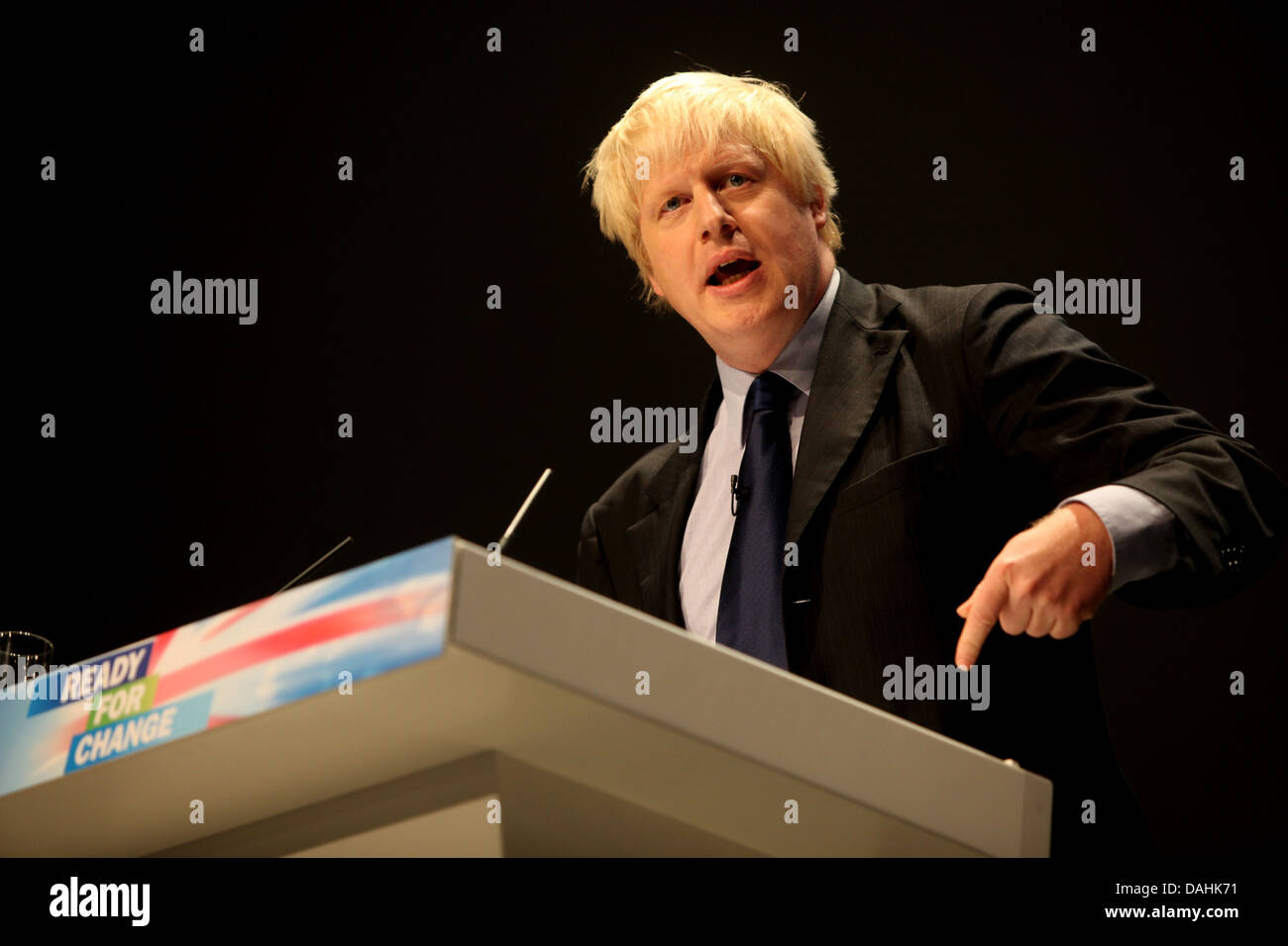 Boris Johnson, à la conférence du parti conservateur de 2009 à Manchester Banque D'Images