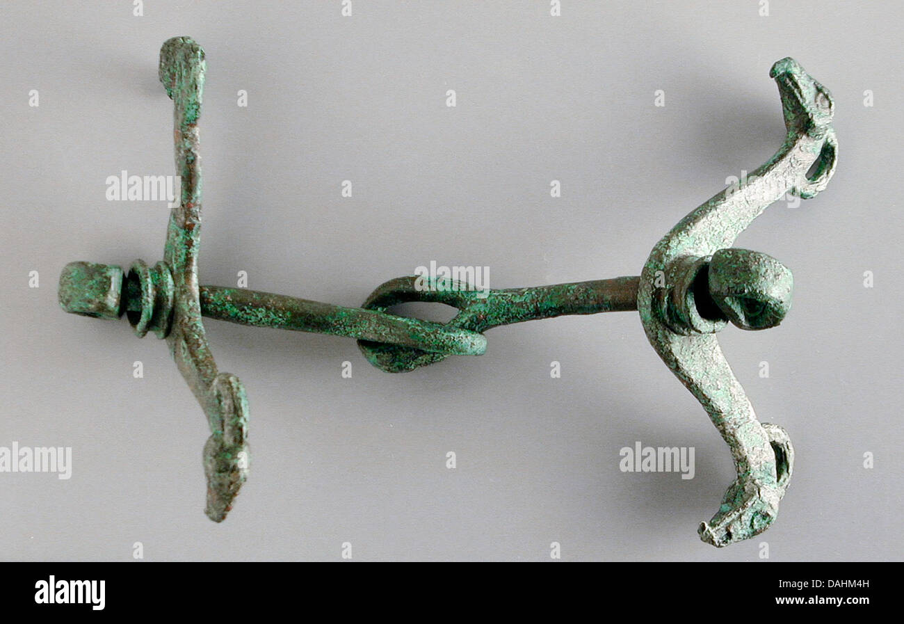 Cette mèche de cheval, qui fait partie de la collection du LACMA, est un exemple d'art fonctionnel, mettant en valeur les techniques de travail des métaux utilisées dans les anciens tacks de cheval et les équipements équestres. Banque D'Images