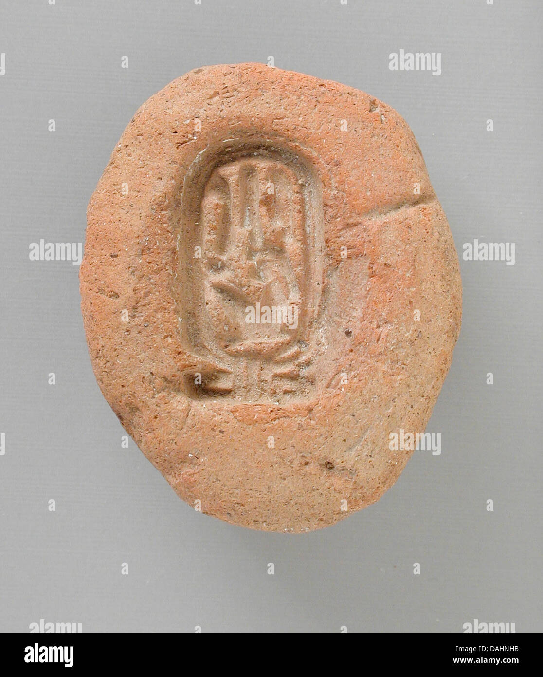 Moule avec cartouche de la reine Tiy LACMA M.80.202.376 Banque D'Images