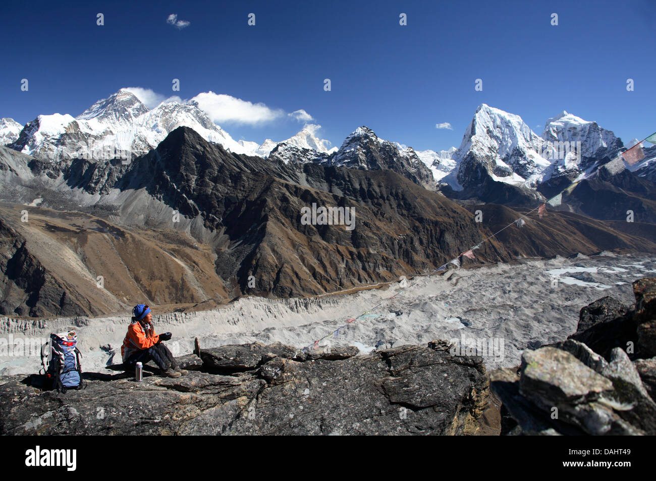 Mt.Everest au coucher du soleil Banque D'Images Mt.Everest au coucher du soleil Banque D'Images