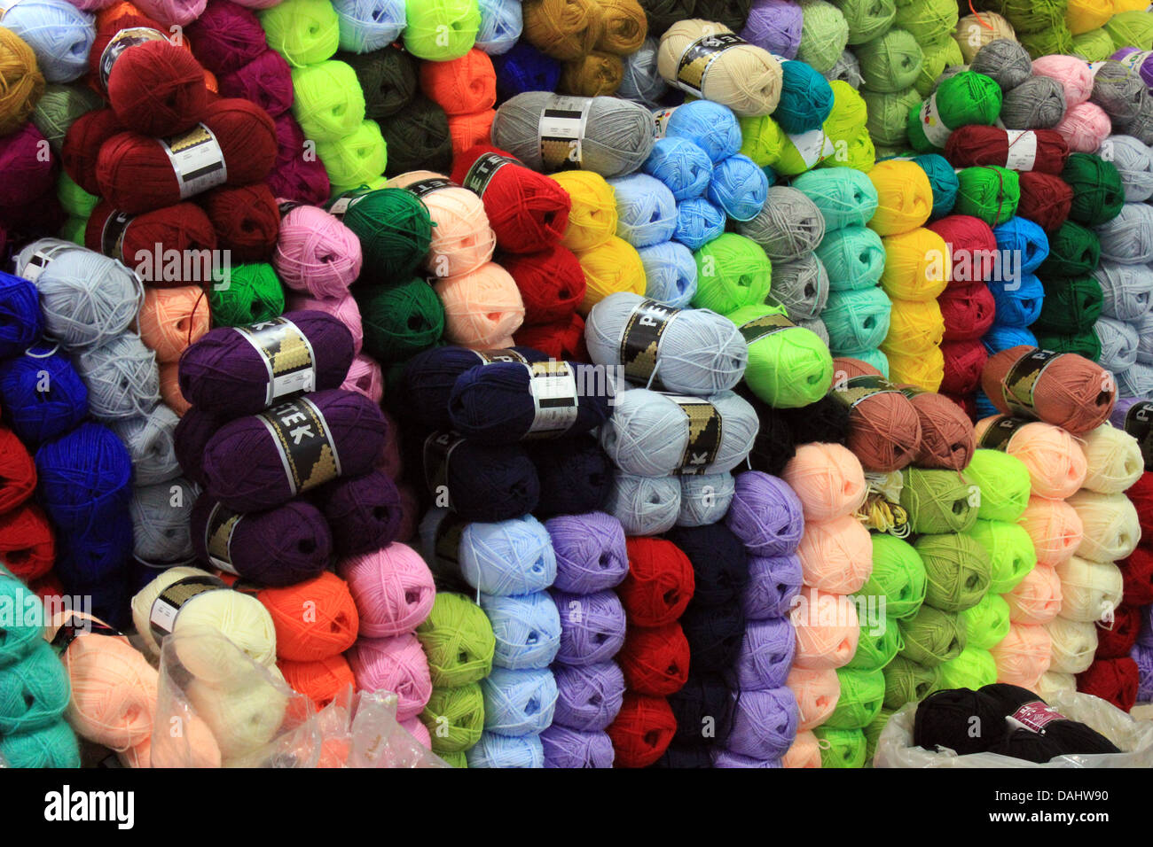 Marché de la laine à Edirne Turquie Banque D'Images