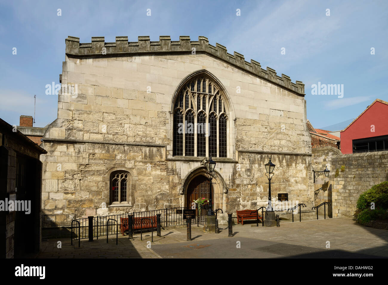 L'arrière de la Guildhall dans le centre-ville de York Banque D'Images