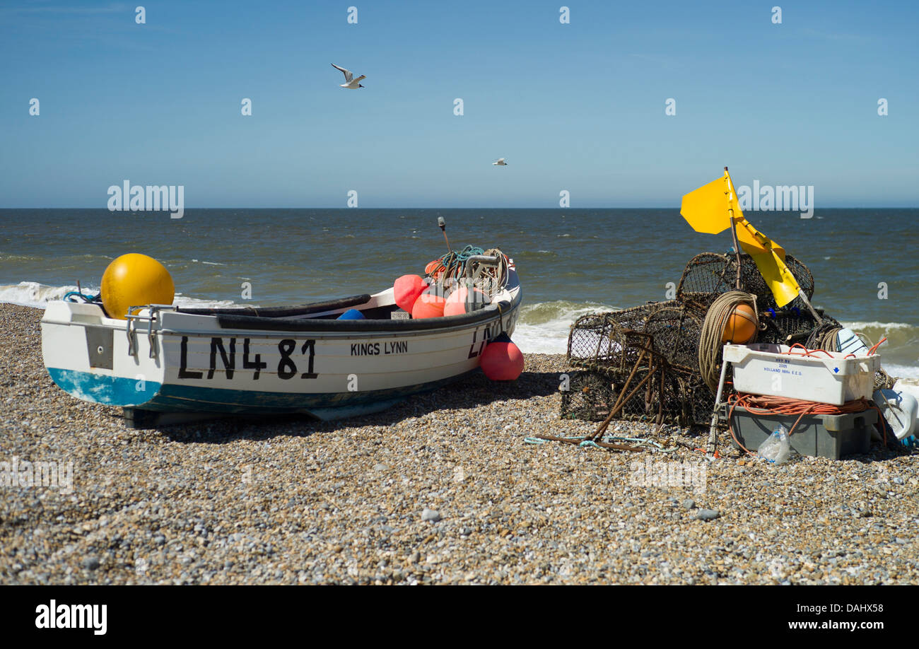 Salthouse Plage de galets, North Norfolk, Angleterre, juin 2013. Banque D'Images