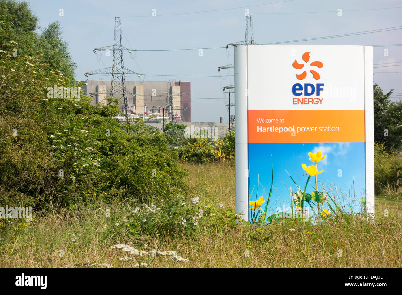 Centrale nucléaire de Hartlepool, Angleterre, RU Banque D'Images