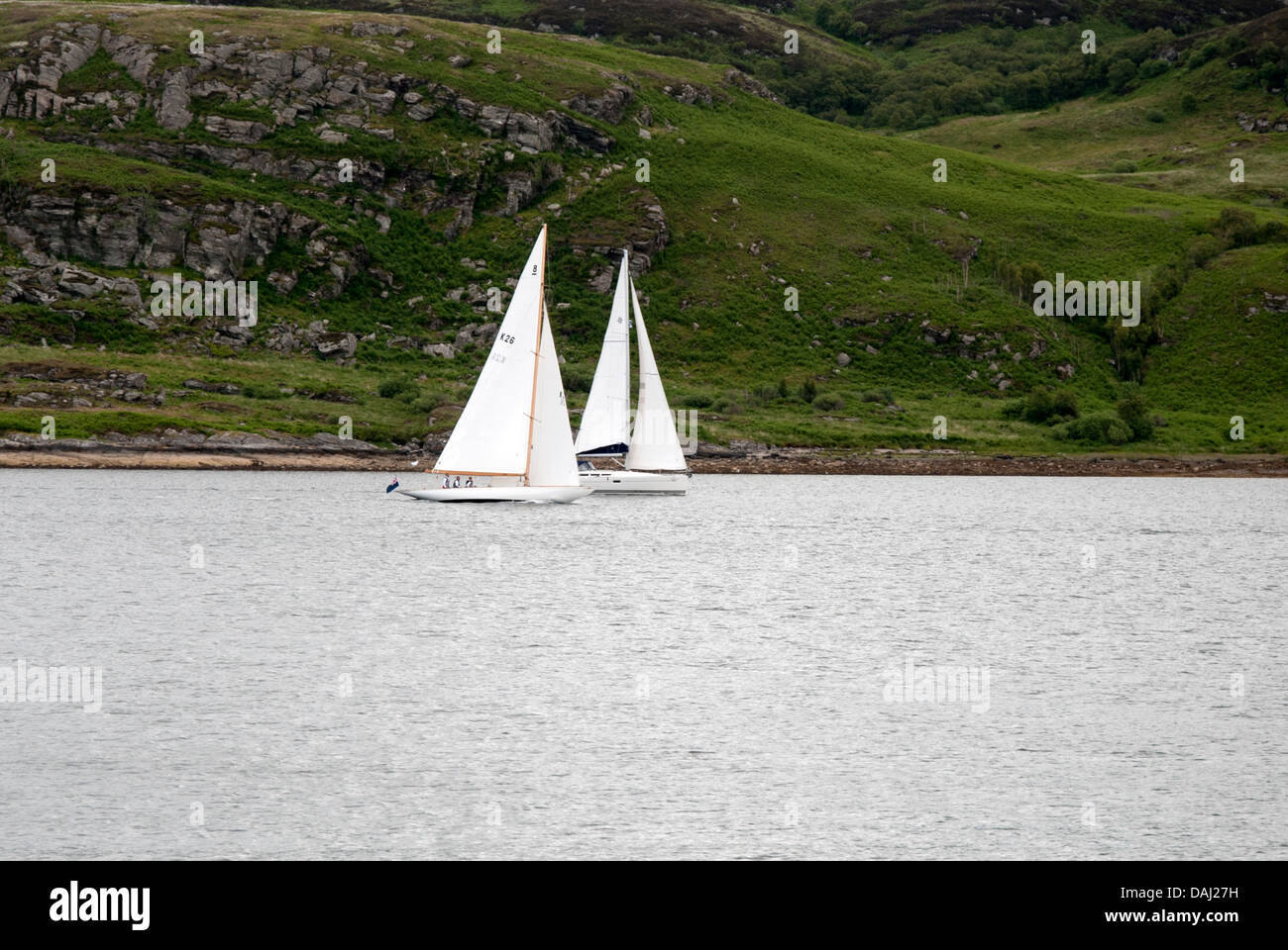 William Fife construit 8 mètres Classic Yacht à 'Saskia' Kyles de Bute Argyll Ecosse Banque D'Images