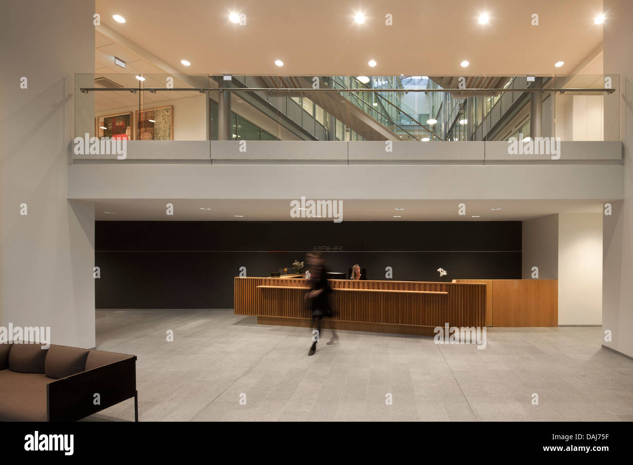 Icône Tjuvholmen complexe, Oslo, Norvège. Architecte : Renzo Piano Building Workshop, 2012. L'intérieur du bureau. Banque D'Images