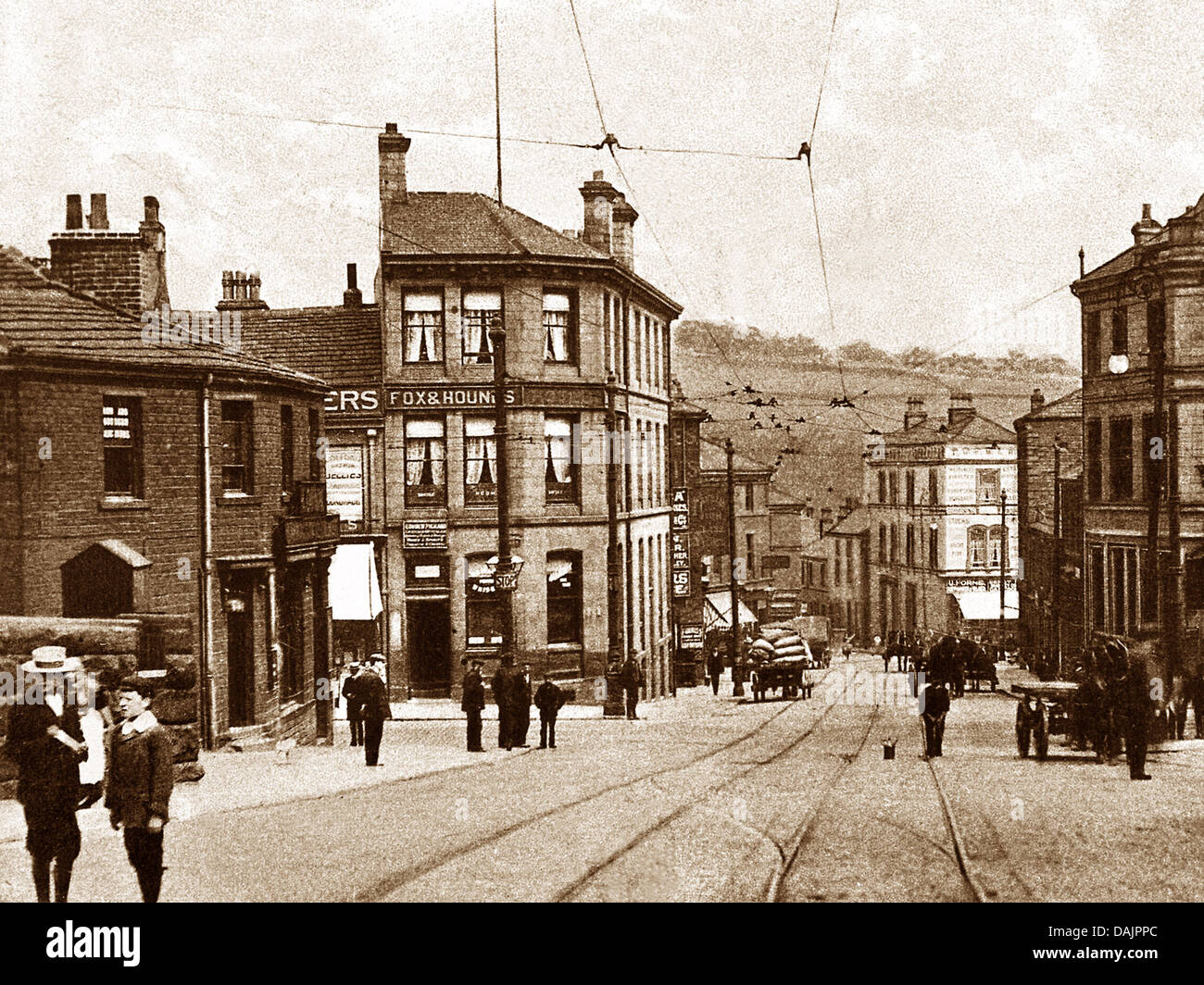 Otley Road Shipley début des années 1900 Banque D'Images