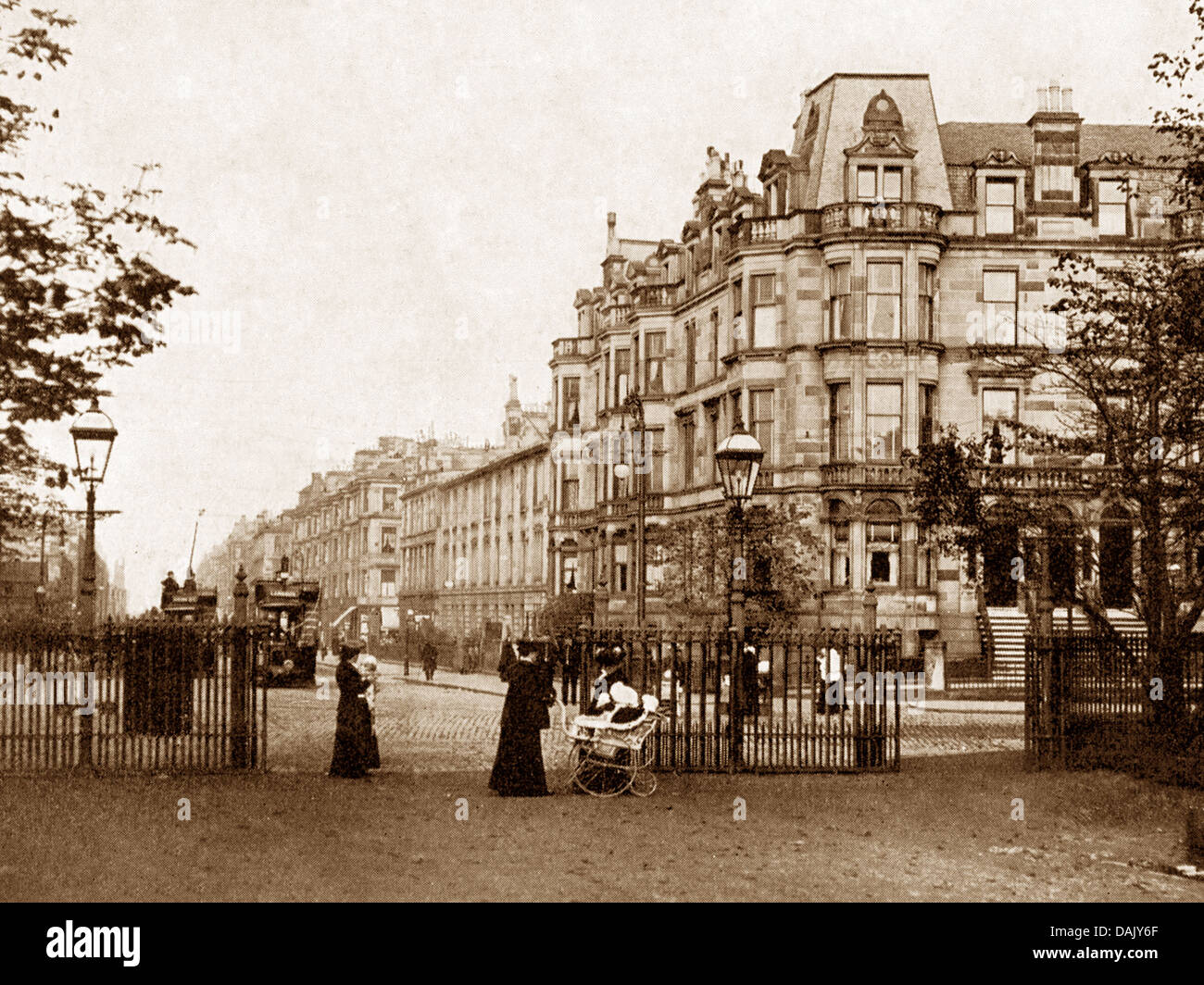 Glasgow Queen's Park Gate début des années 1900 Banque D'Images