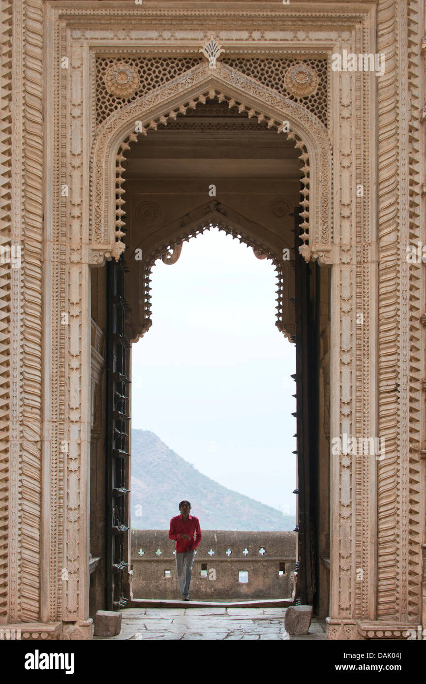 Entrée principale, Hathi Pol ou porte de l'éléphant, Taragarh Fort Banque D'Images