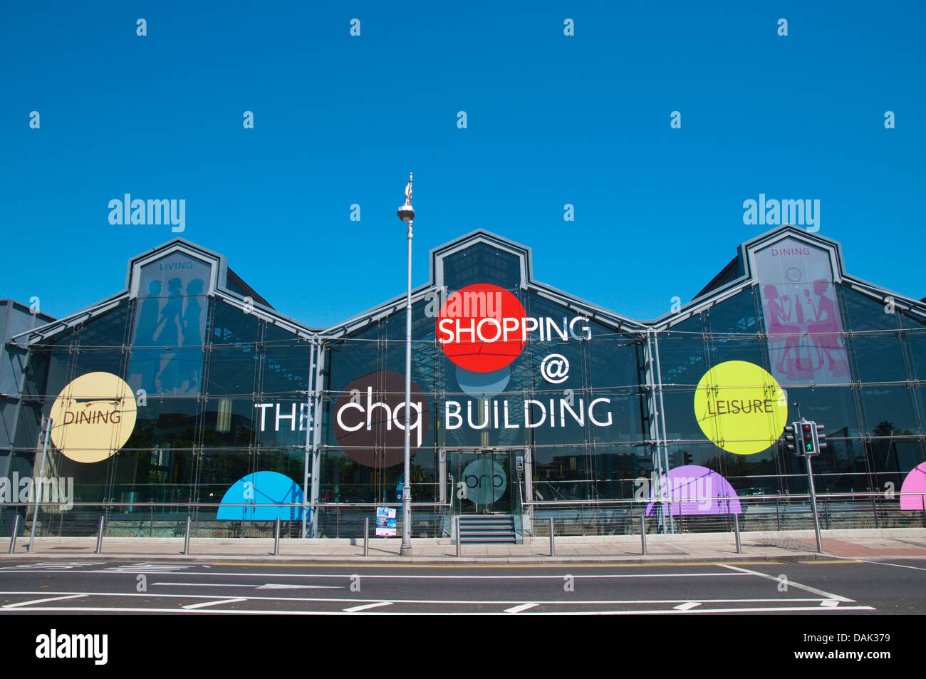 CHQ shopping centre mall Docklands ancien port, Dublin Irlande Europe Banque D'Images