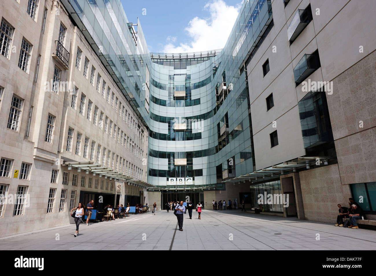Nouvelles BBC Broadcasting House Londres, Angleterre, Royaume-Uni Banque D'Images