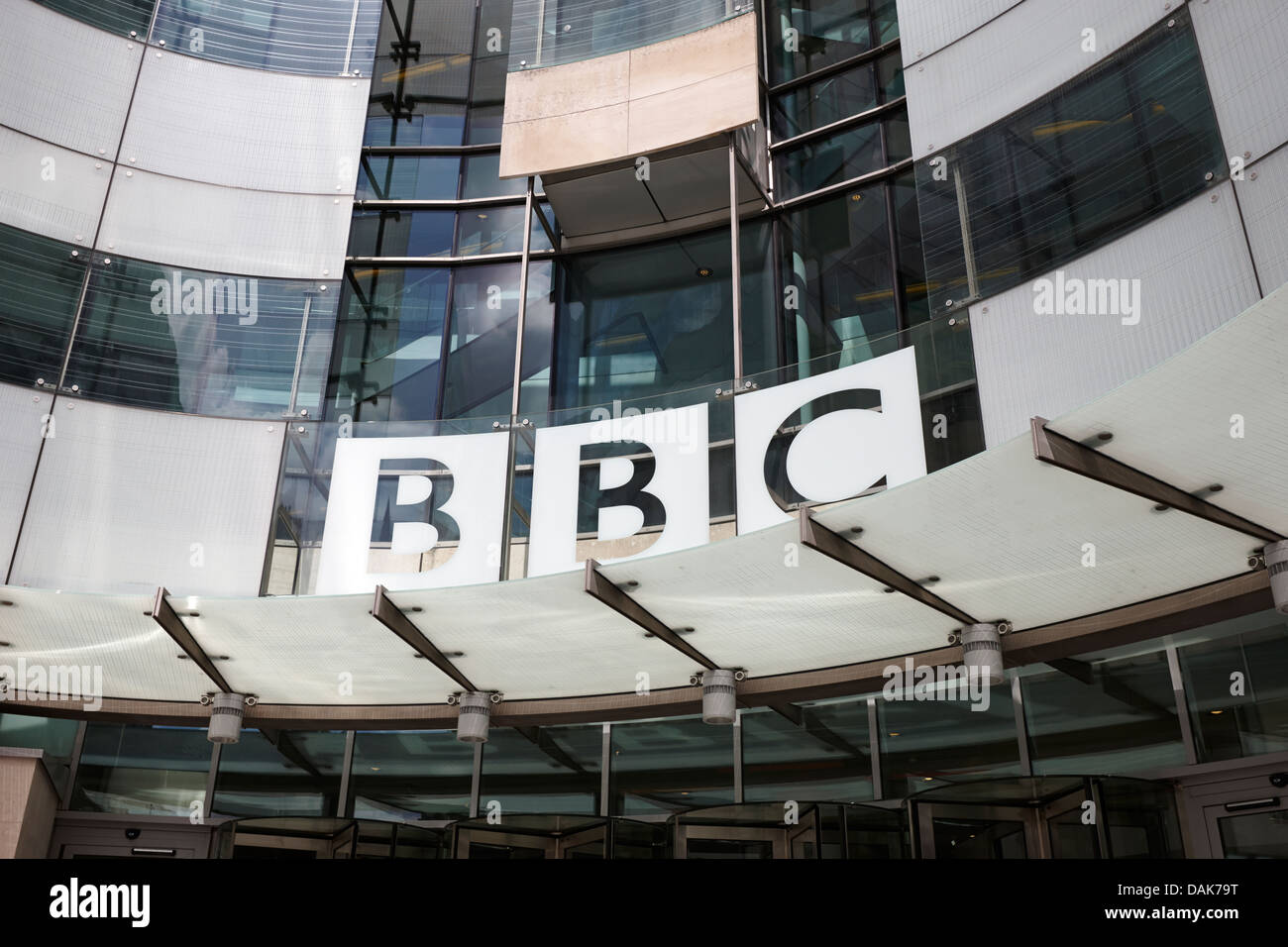 Nouvelles BBC Broadcasting House Londres, Angleterre, Royaume-Uni Banque D'Images