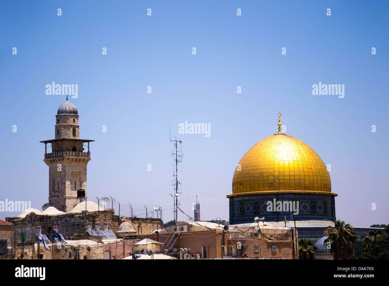 Le dôme du Rocher de Jérusalem, Israël Banque D'Images