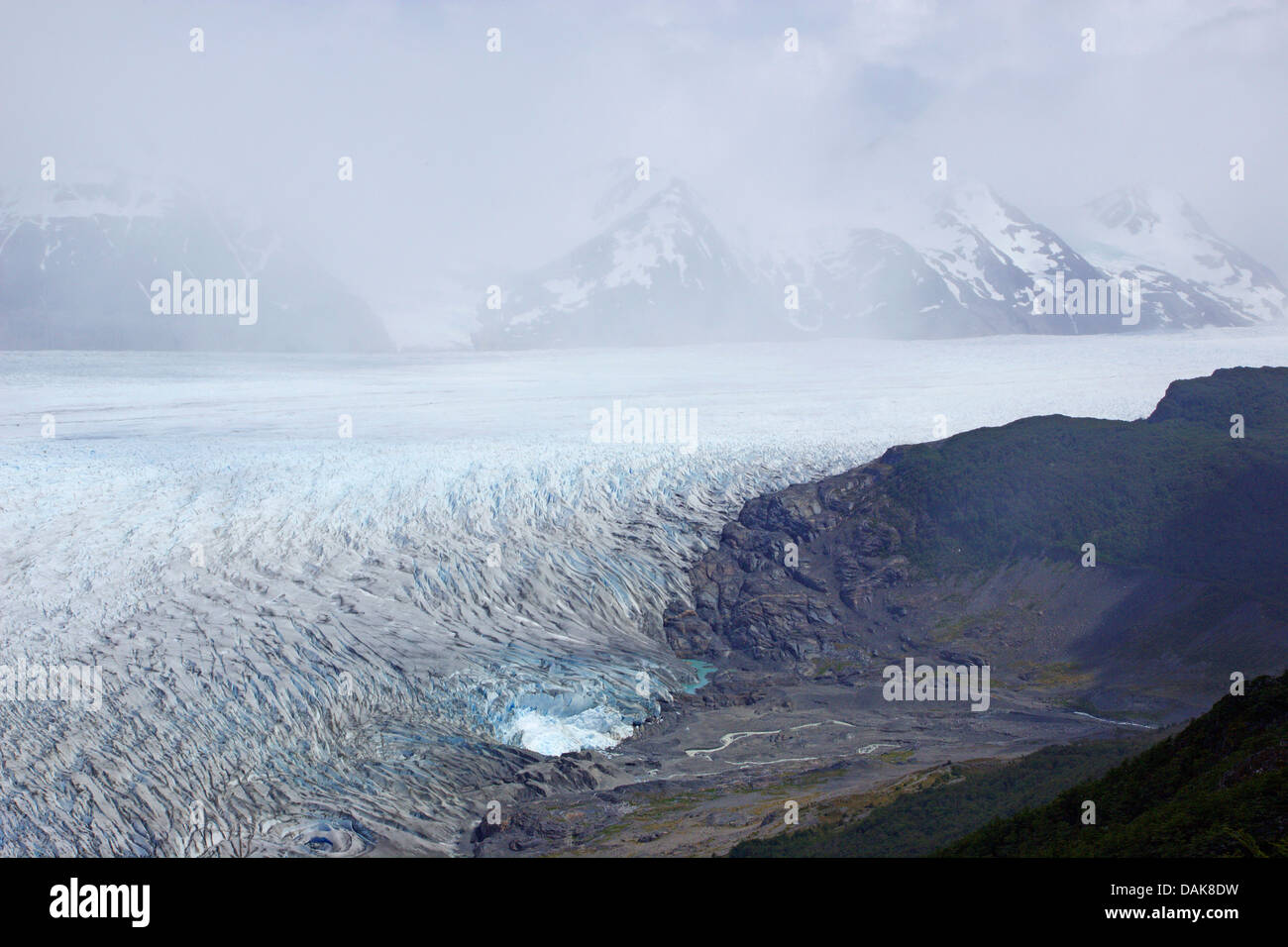 Glacier Grey, le Chili, la Patagonie, le Parc National Torres del Paine Banque D'Images