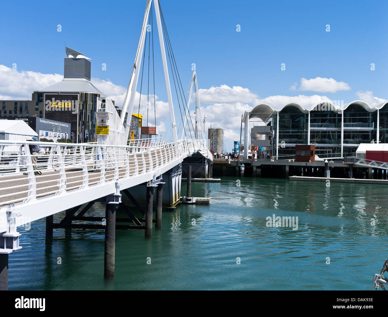 Dh Viaduct Basin Auckland Nouvelle-Zélande Auckland Harbour waterfront Wynyard Trimestre Te Wero bridge Banque D'Images