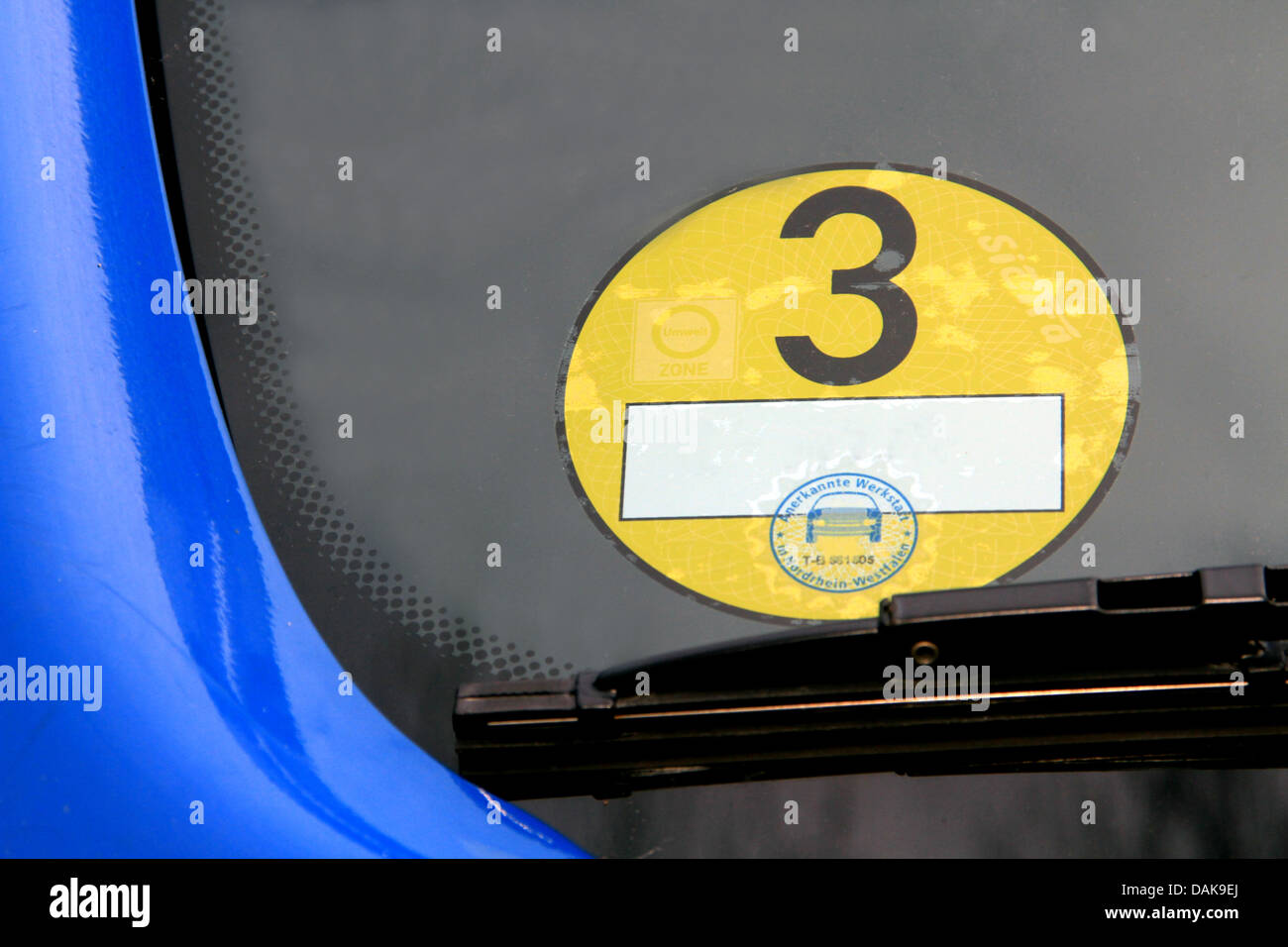 Badge de la pollution, catégorie 3, Allemagne Banque D'Images