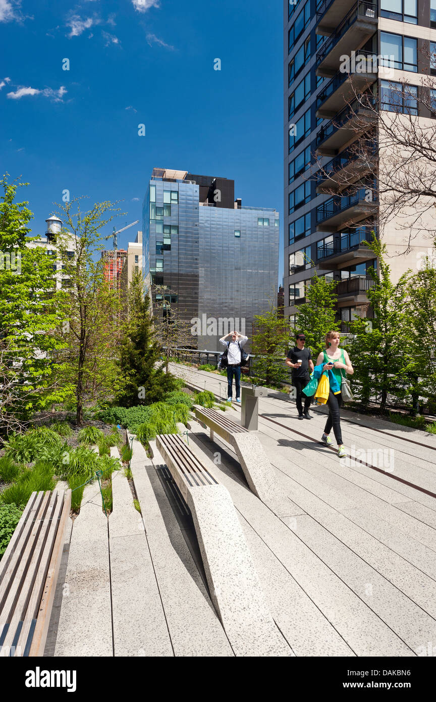La ligne haute du parc High Line à New York Banque D'Images