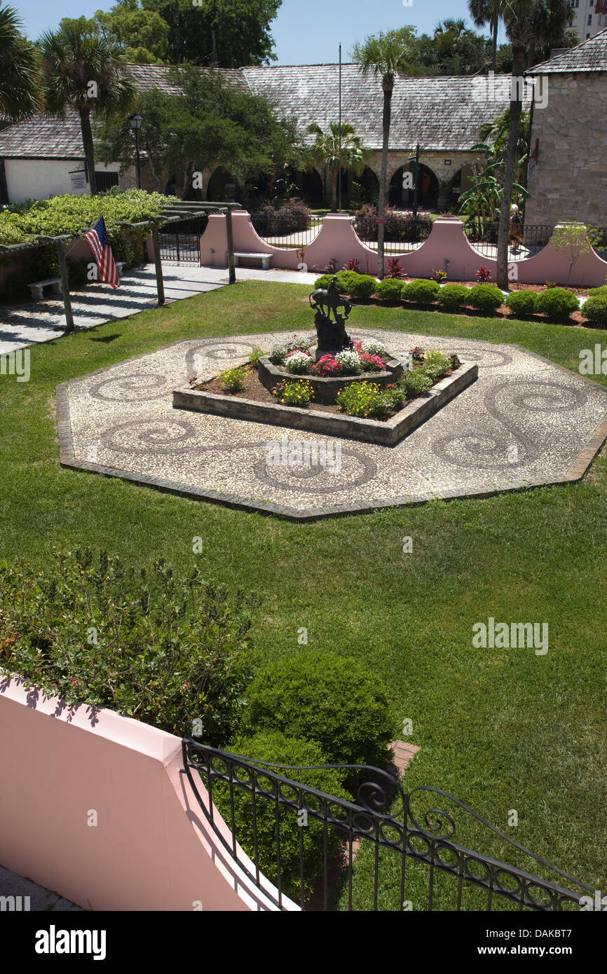 CASA DEL HIDALGO JARDINS SAINT AUGUSTINE EN FLORIDE USA Banque D'Images