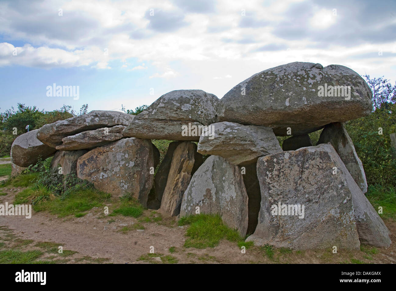 Mégalithe, dolmen, France, Bretagne Banque D'Images