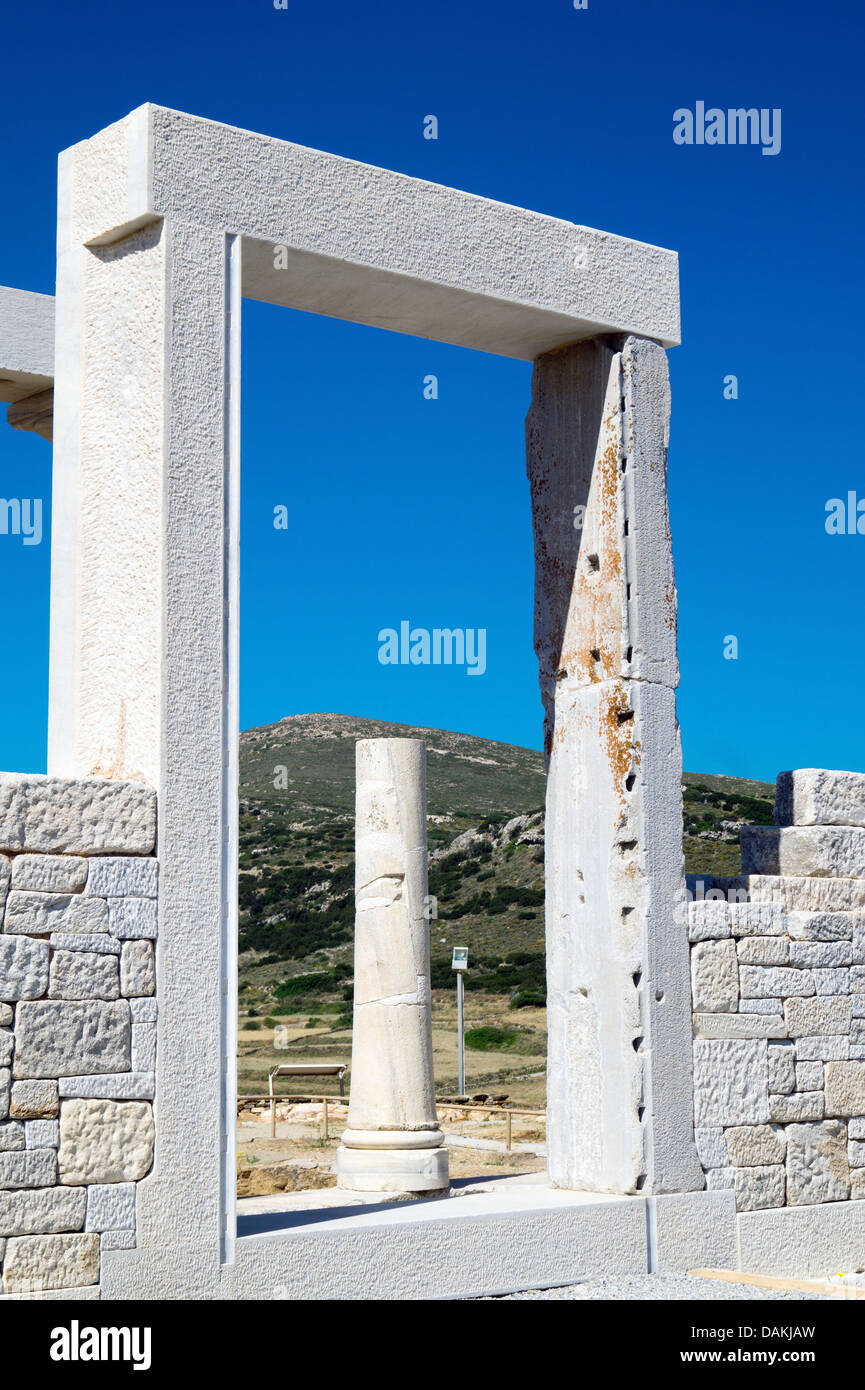 Temple de Demeter, l'île de Naxos, Grèce Banque D'Images