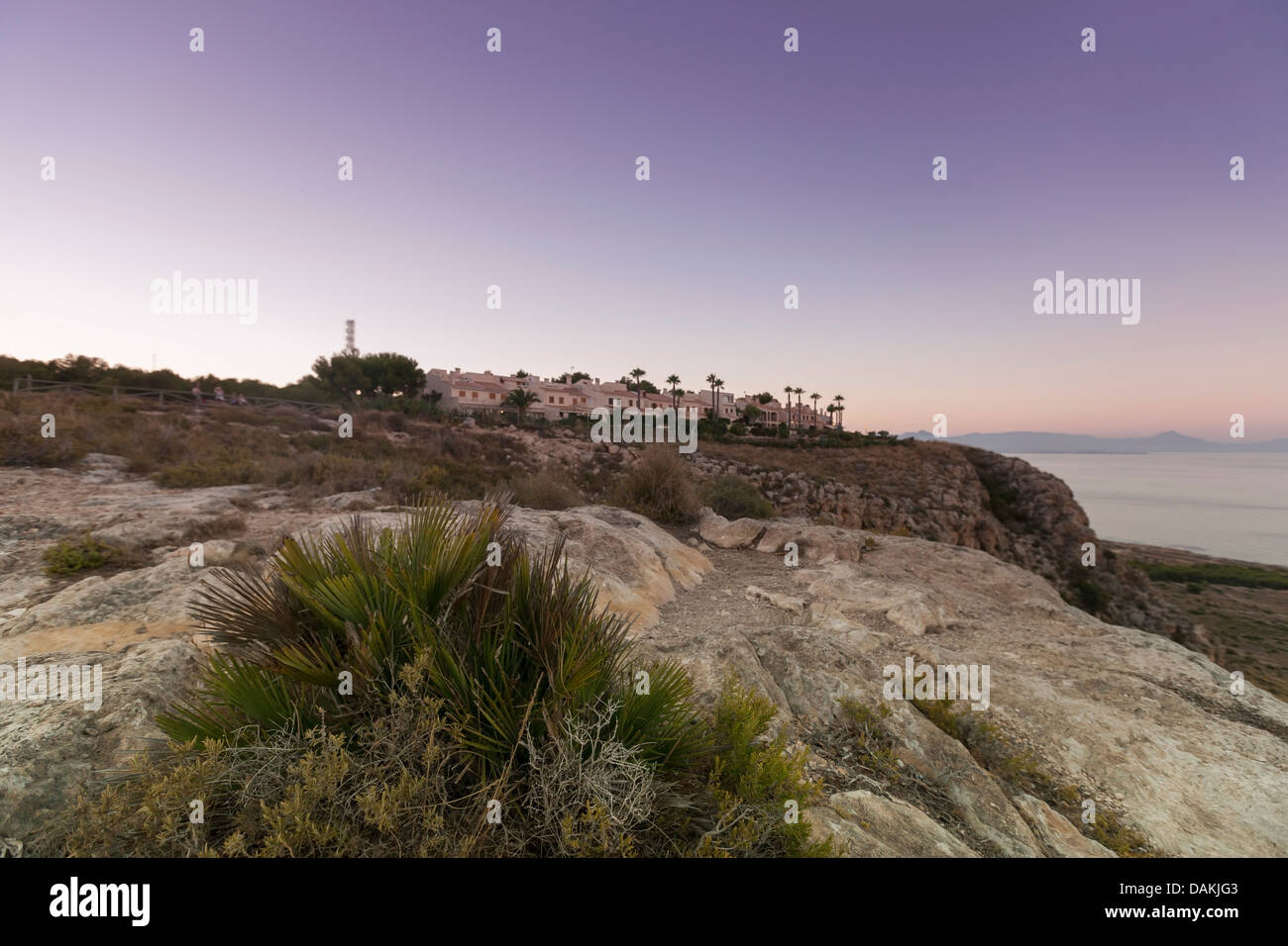 Belle vue sur les villas à Alicante dans le sud de l'Espagne Banque D'Images