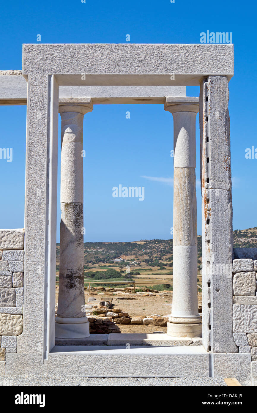 Temple de Demeter, l'île de Naxos, Grèce Banque D'Images