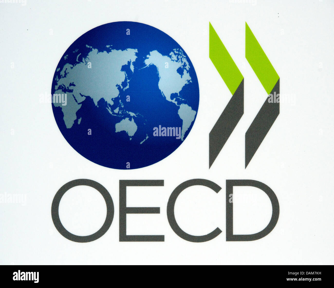 Le logo de l'Organisation de coopération et de développement économiques OCDE est représentée à Leipzig, Allemagne, 25 mai 2011. Photo : Peter se terminant Banque D'Images