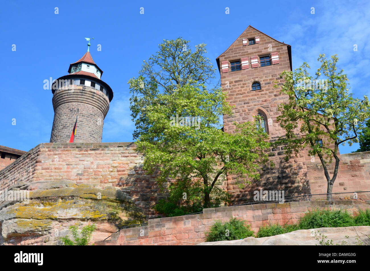 Château de Nuremberg, Tour Sinwell, Allemagne Banque D'Images