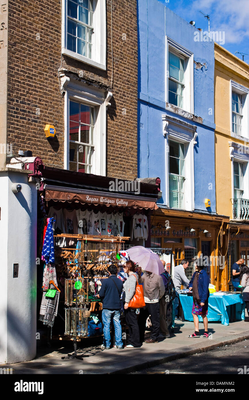 Boutiques de Portobello Road à Notting Hill, Londres Banque D'Images