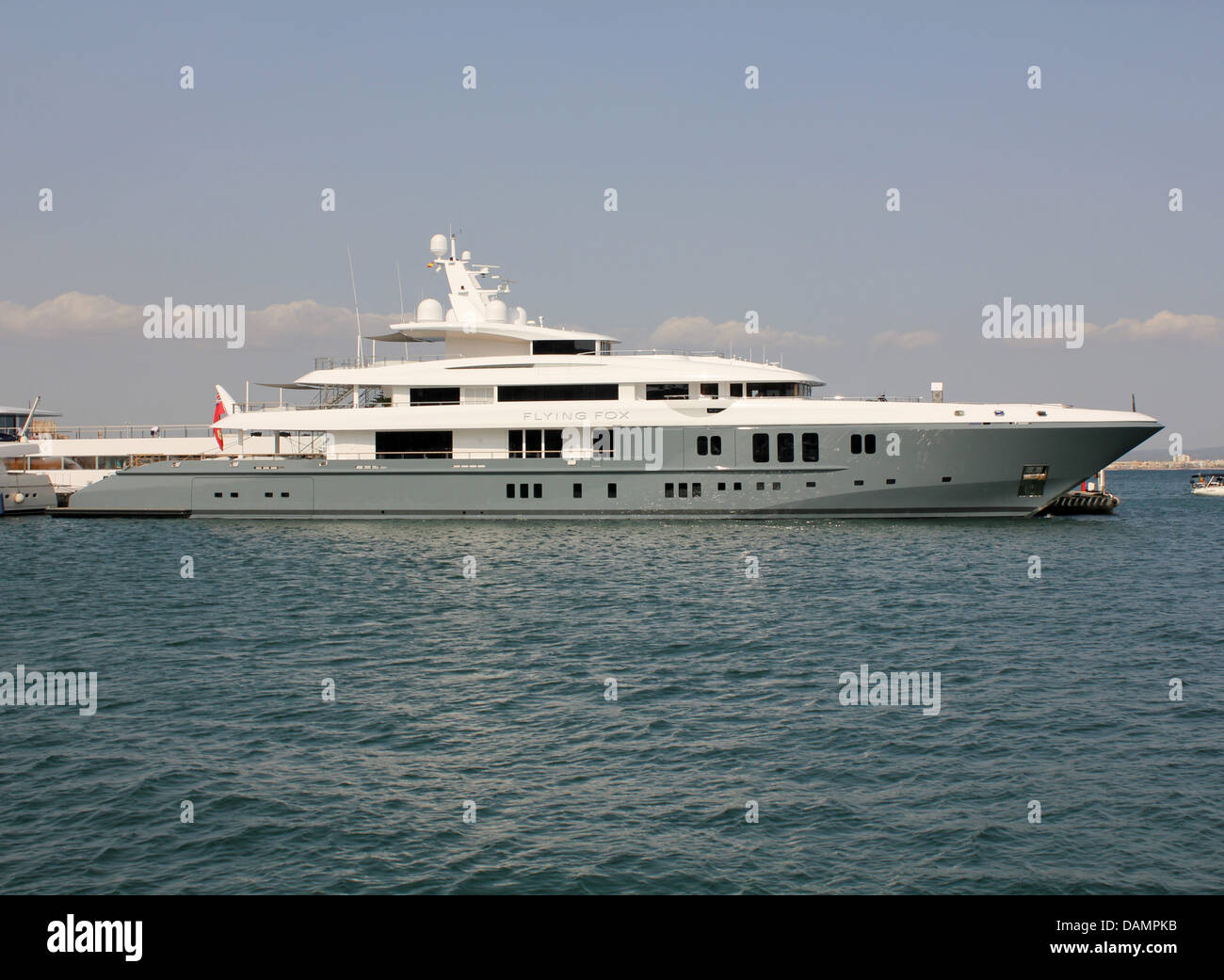 Superyacht "Flying Fox" (73,5 mètres construit par Nobiskrug en 2012) en Club de Mar Marina - Palma de Majorque Banque D'Images