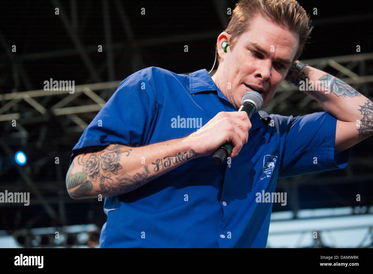 LINCOLN, CA - le 12 juillet : Mark McGrath de Sugar Ray exécute dans l'amusement au soleil Tour avec Jacques Dutronc à Thunder Valley Banque D'Images