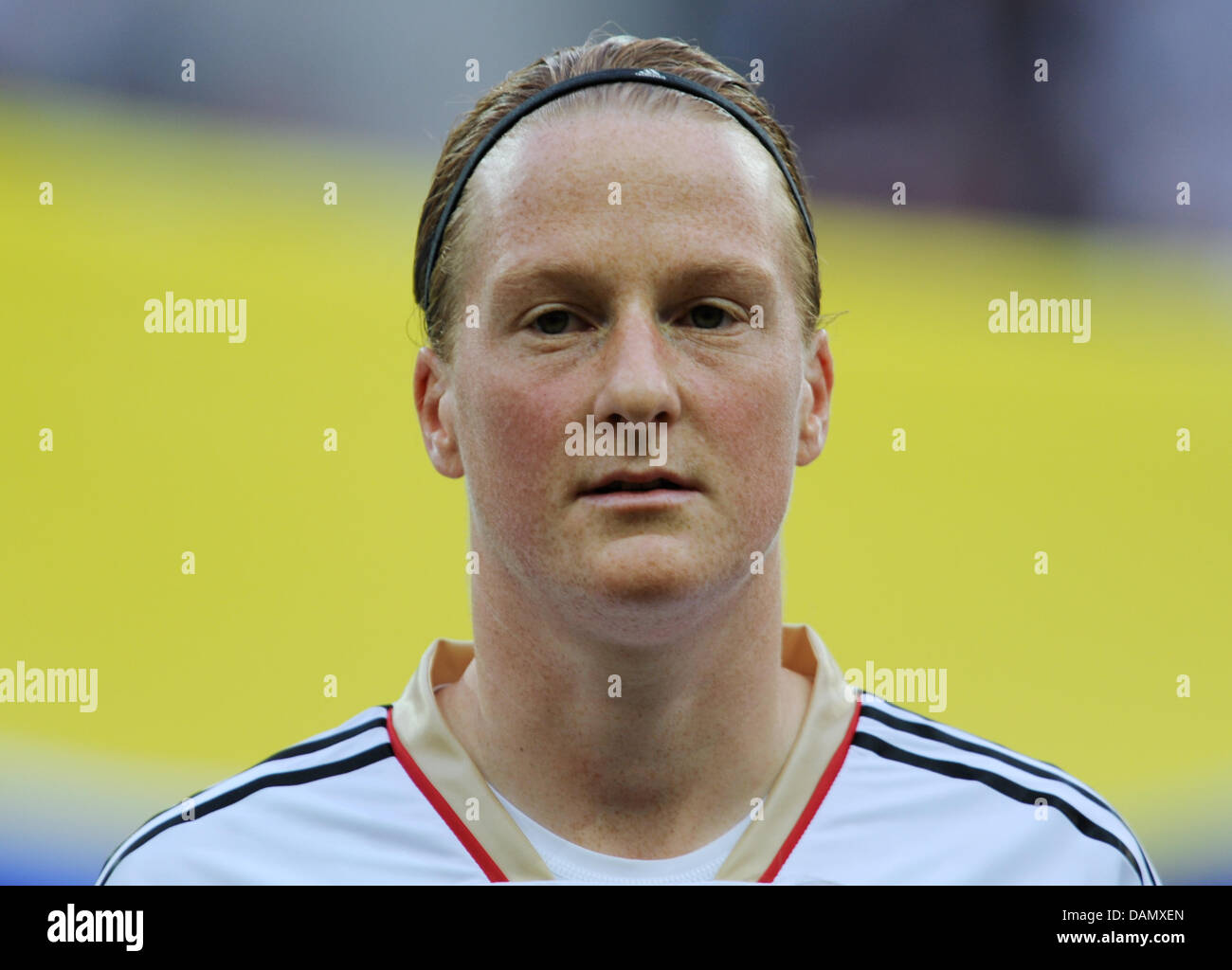 Melanie Behringer d'Allemagne est photographié avant au Groupe un match Allemagne contre le Nigeria de Coupe du Monde de Football Coupe du tournoi à la Coupe du Monde féminine de la fifa Stadium à Francfort, Allemagne, 30 juin 2011. L'Allemagne a gagné le match avec 1-0. Foto : Arne Dedert dpa/lhe Banque D'Images