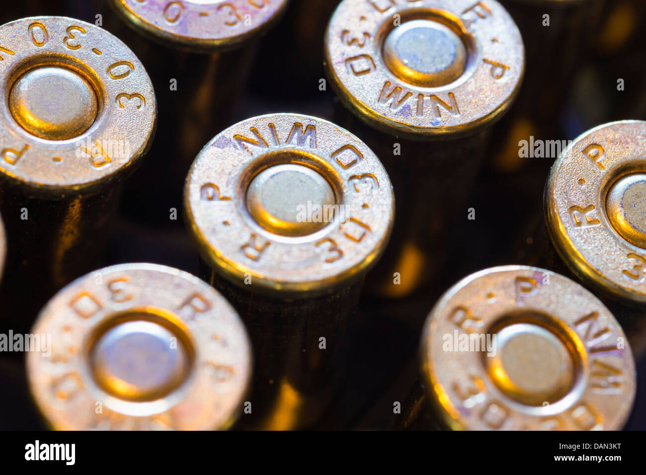 Des balles de fusil, Close up Banque D'Images