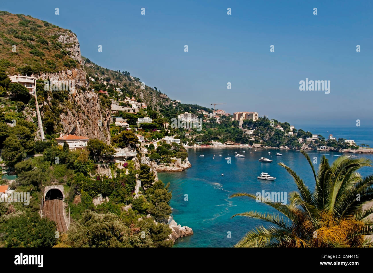 Cap Estel littoral entre Nice et Monaco Côte d'Azur Banque D'Images