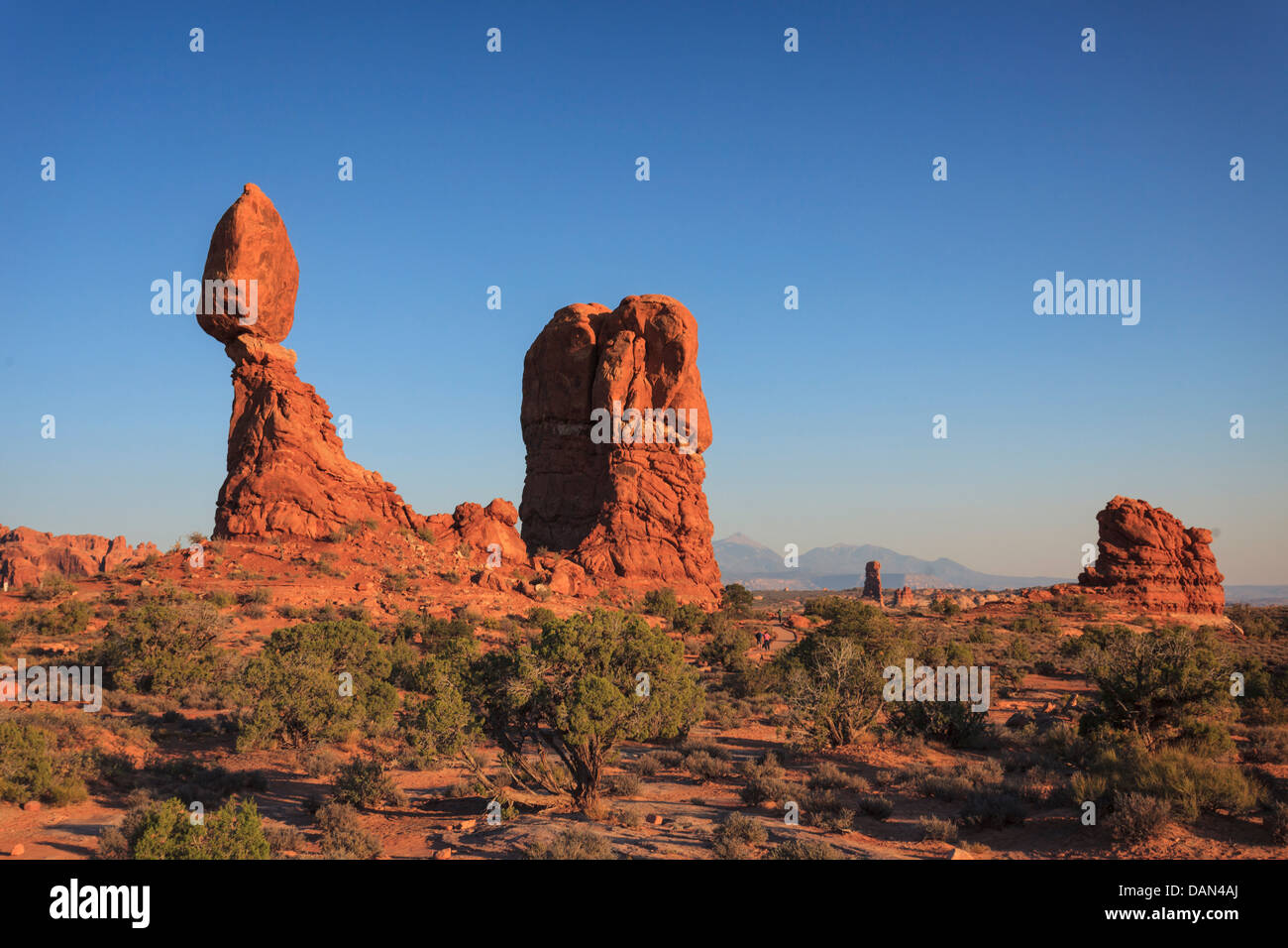 USA, Utah, Moab, Arches National Park, Balanced Rock Banque D'Images
