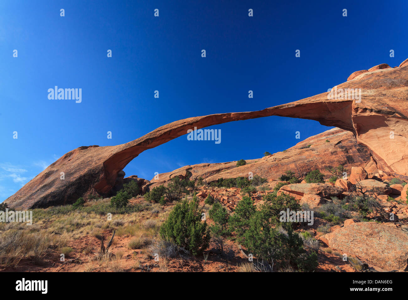USA, Utah, Moab, Arches National Park, Landscape Arch Banque D'Images