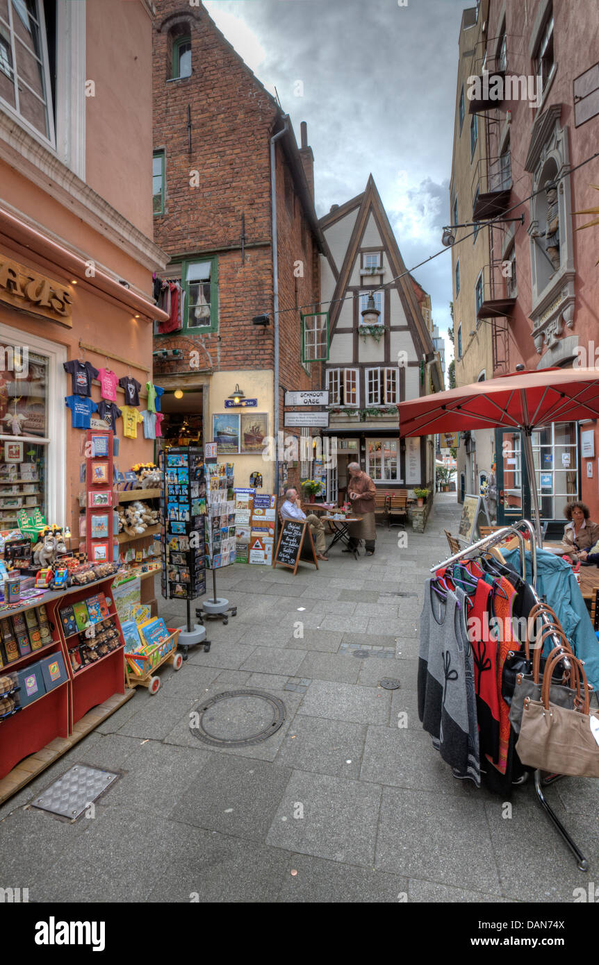 Le quartier de Schnoor à Brême, la plus ancienne et la partie la plus historique de la ville. Banque D'Images