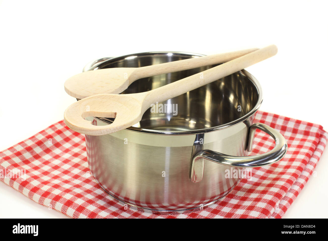 Cuillère de cuisine divers composé de bois Banque D'Images