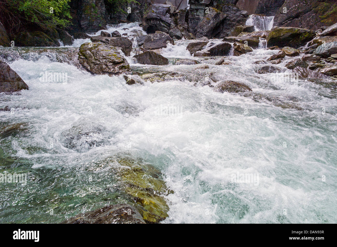 La liberté tombe, la liberté Falls State Recreation Site, Edgarton l'Autoroute, Près de Lower Tonsina, Alaska, USA Banque D'Images