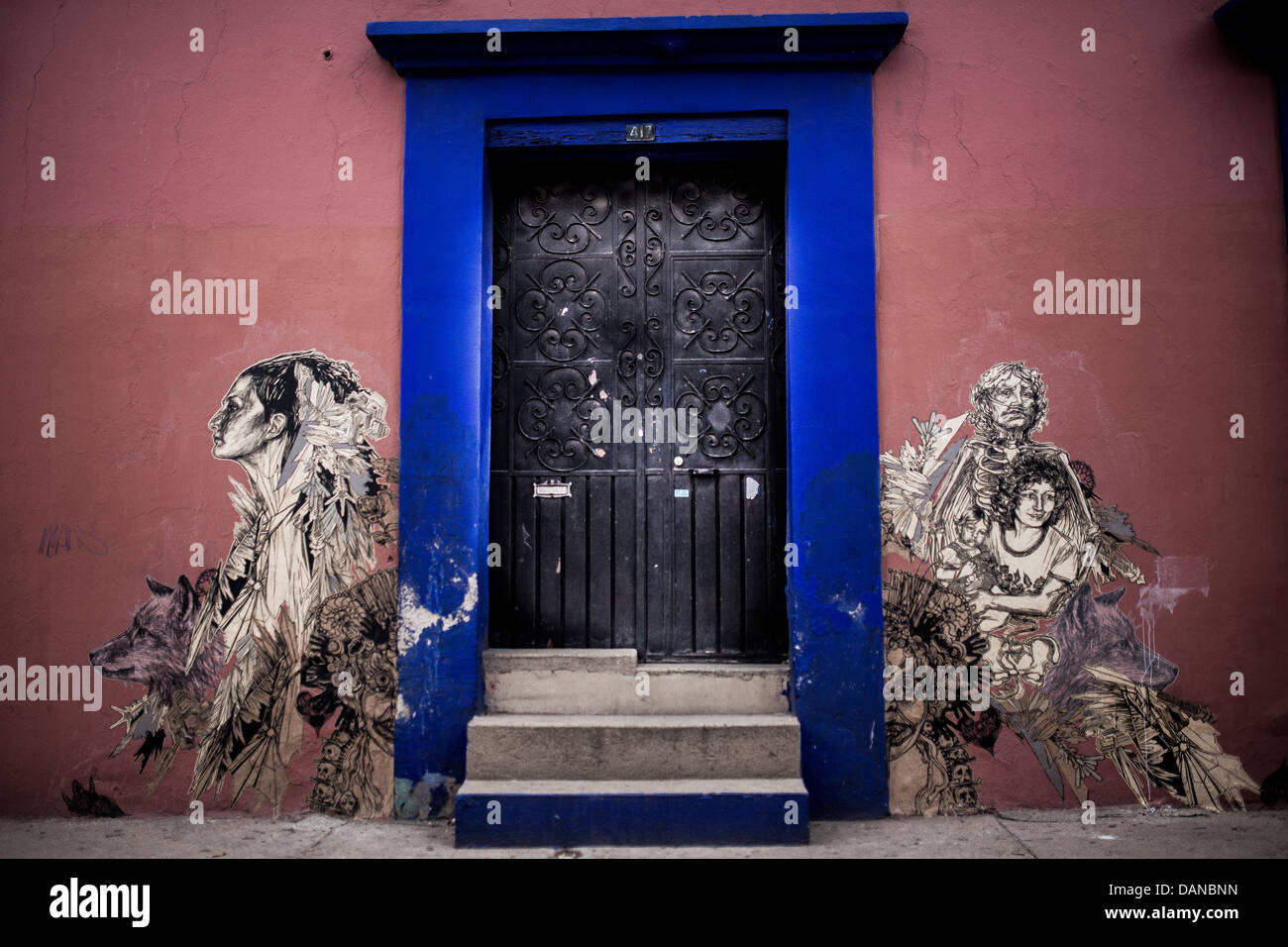 L'art de rue dans la ville d'Oaxaca. Banque D'Images