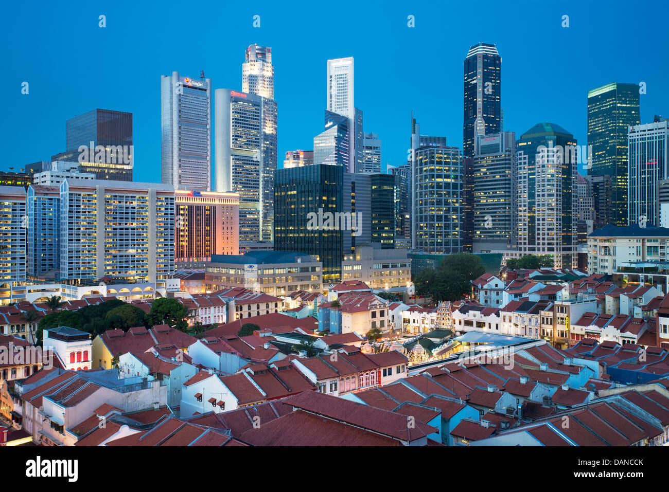 Paysage urbain de Singapour Banque D'Images