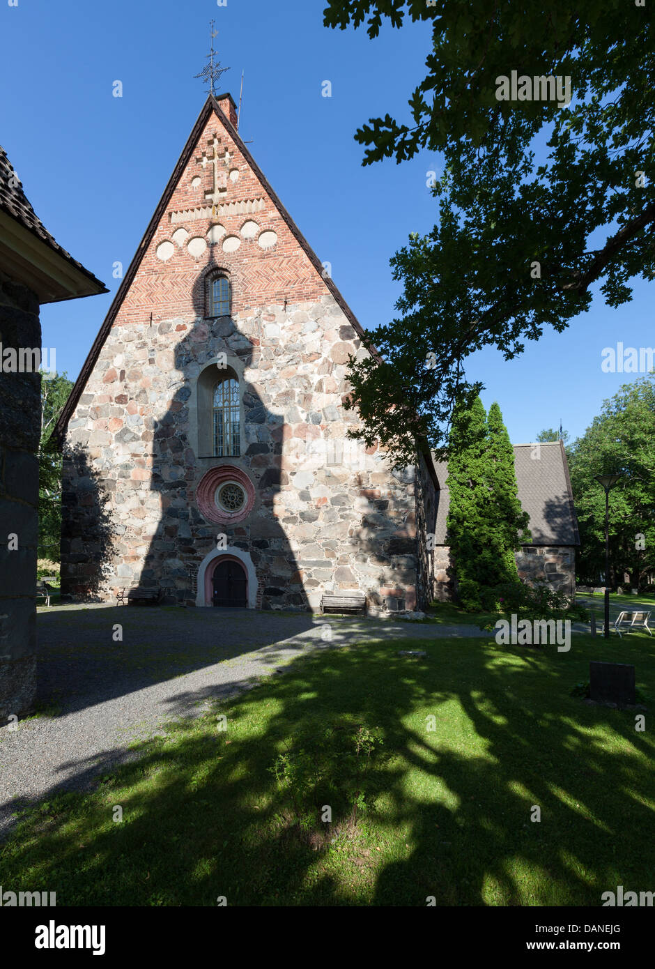 Dans l'église médiévale Lammi, Finlande Banque D'Images