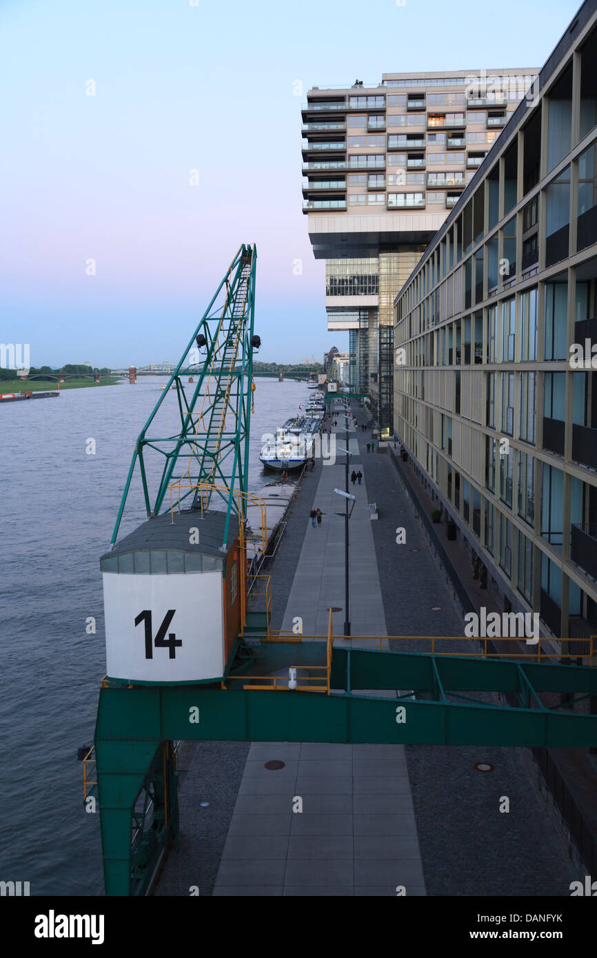 Le port Rheinauhafen, Rheinau, est un 15,4 hectares (38 acres) du projet de régénération urbaine à Cologne, Allemagne, situé le long de la t Banque D'Images