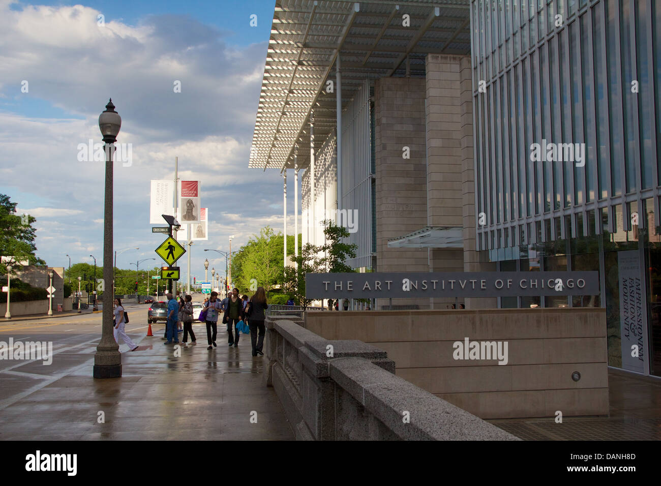 Aile moderne de l'Art Institute. Chicago, Illinois. Banque D'Images