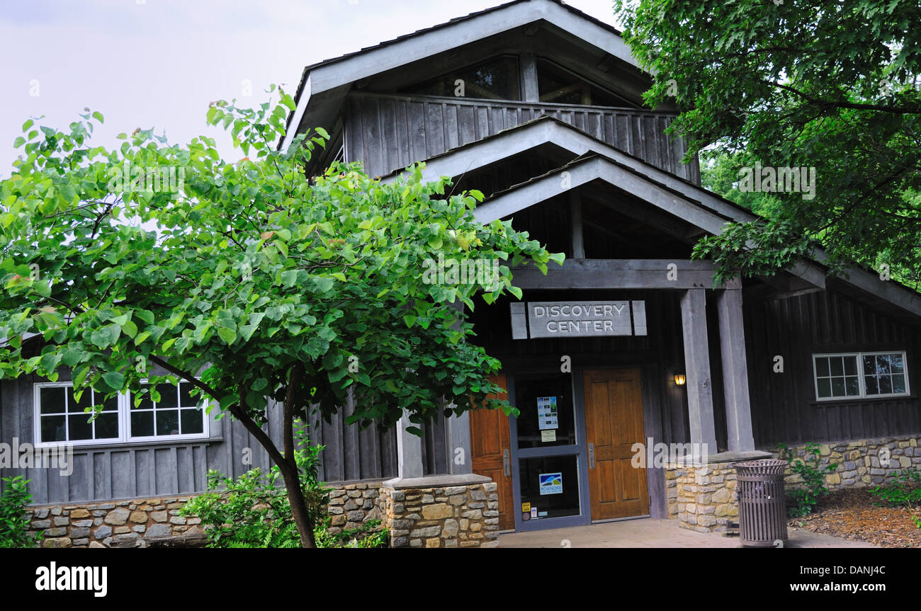 Entrée de Discovery Centre, Moulin De La Montagne, Roanoke Banque D'Images