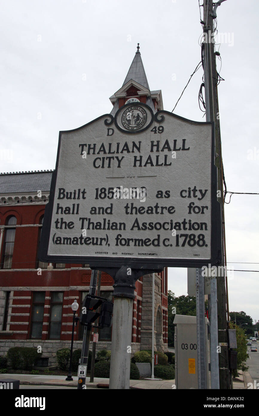 THALIAN HALL HÔTEL DE VILLE construit 1855-58 comme l'hôtel de ville et théâtre pour l'Association Thalian (amateur), formé c. 1788. Archives Banque D'Images