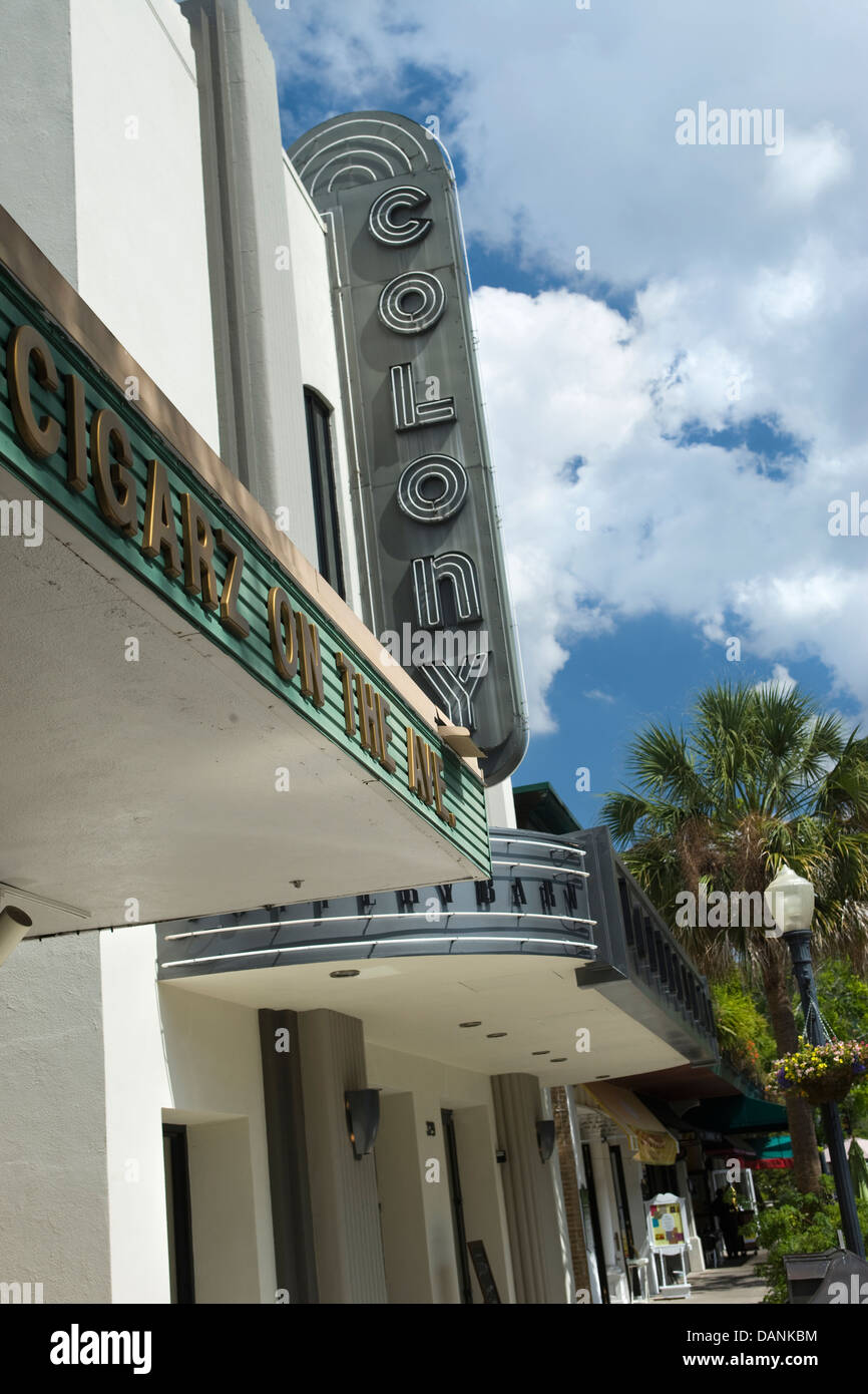 COLONY THEATER CONSTRUCTION DE SOUTH PARK AVENUE WINTER PARK ORLANDO FLORIDA USA Banque D'Images